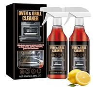 2PCS Oven Cleaner, Grill & Barbecue Cleaner,Grill Cleaning Spray,Kitchen Multi-Purpose Grease Cleaner for Baked-On Food Burnt Grease,Fast-Acting Cleaning Spray for Ovens, Grills, Racks and Trays