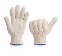 2Pcs Oven Gloves with Fingers, Baking Heat Resistant, Resistant Hot Surface Handler Heat Proof Gloves, Double-Layer Non-Slip Reusable for BBQ Cooking Grilling