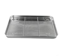 2Pcs Oven Tray Cooling Rack, Stainless Steel Baking Sheet With Wire Rack Set For Baking, Daily Baking And Cooking