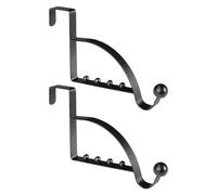 2Pcs Over the Door Hook Hanger Rack Coat Coat for Bathroom, Behind Back of the