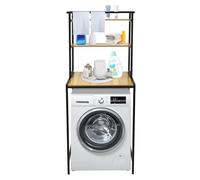 2pcs Over Washing Machine Storage Rack 3-Tier Over the Washer and Dryer Storage Shelf Washer and Dryer Storage Rack Laundry Room Shelf Over Washing Machine Space Saver