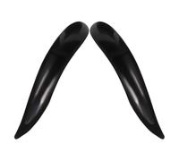 2pcs Ox Horn Gua Sha Massage Tool for Neck and Foot Relief | Smooth Black Finish, Ergonomic Shape for Self-care, Travel-friendly Size for Daily Skincare and Business Trips