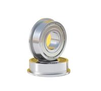 2pcs P4/P5 Miniature Flanged Ball Bearings F6800/F62800/F63800/F6900ZZ Precision and High Speed Flange Bearing Industrial Bearing(F63800-ZZ/P5 10x19x7mm)