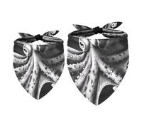 2pcs Pack Dog Bandanas Black Octopus Triangle Scarf for Small Medium Large Dogs and Cats Pet Kerchief Triangle Scarfs Bibs