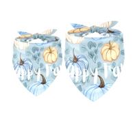 2pcs Pack Dog Bandanas Fall Pumpkins Triangle Scarf for Small Medium Large Dogs and Cats Pet Kerchief Triangle Scarfs Bibs