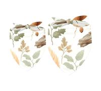 2pcs Pack Dog Bandanas Fall Squirrel Triangle Scarf for Small Medium Large Dogs and Cats Pet Kerchief Triangle Scarfs Bibs