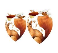 2pcs Pack Dog Bandanas Fall Squirrels Triangle Scarf for Small Medium Large Dogs and Cats Pet Kerchief Triangle Scarfs Bibs