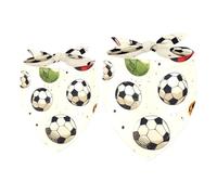 2pcs Pack Dog Bandanas Soccer Ball Triangle Scarf for Small Medium Large Dogs and Cats Pet Kerchief Triangle Scarfs Bibs