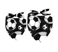 2pcs Pack Dog Bandanas Soccer Balls Triangle Scarf for Small Medium Large Dogs and Cats Pet Kerchief Triangle Scarfs Bibs