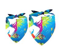 2pcs Pack Dog Bandanas Soccer Triangle Scarf for Small Medium Large Dogs and Cats Pet Kerchief Triangle Scarfs Bibs