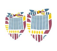 2pcs Pack Dog Bandanas Vintage Memphis Pattern Triangle Scarf for Small Medium Large Dogs and Cats Pet Kerchief Triangle Scarfs Bibs