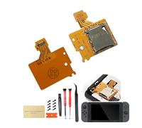 [2pcs-Pack] for Switch SD Card Reader Slot Replacement TF Card Slot for Nintendo Switch HAC-001 NS Console with Back Cover Screws [not fit for Switch lite,not fit for Switch OLED version]