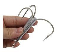 2pcs/Pack Snagging Weighted Treble Hooks Large Weighted Fishing Hooks 1.7oz 2.1oz 2.5oz (60g(2.1oz)-2pcs)