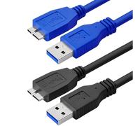 2Pcs/pack Super Fast USB3.0 Data Cable USB A To USB 5Pin Charging Cord For Phones Tablets External Drive 1m Long Data Sync Wire For Devices