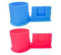 2PCS Paddle Board Cup Holder, 2-in-1 Kayak Cup Holder with Phone Support, Stand up Paddle Board Accessories for Surfboards, Canoes and Kayak