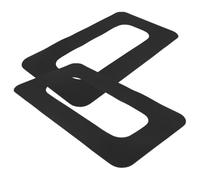 2pcs Paddle Fin Box Patch for Surfboards, 9 Inch PVC Black | Diy-friendly Installation, Prevents Shifting, for Inflatable Sup Decks, Paddling Use, Marine Glue Included