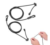 2PCS Paddle Leash, Elastic Rubber String Safety for Kayak Canoe Boating Paddling Safety Rod Leash with Cord Hook for Paddle or Fishing Rod