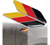 2Pcs/Pair 3D Metal German Flag Car Emblem Badge Sticker Decal