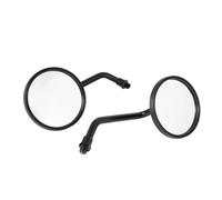 2Pcs/Pair 8mm 10mm Motorcycle Rearview Side Mirrors Convex Chrome/Black Round Mirror Short Stem For Ha&rley For Kaw&asaki For Ya&maha Rears Views Mirrors