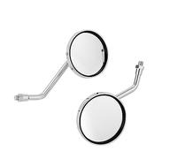 2Pcs/Pair 8Mm 10Mm Motorcycle Rearview Side Mirrors Convex Round Mirror Short Stem For Kawasaki Mirror For Motorbike