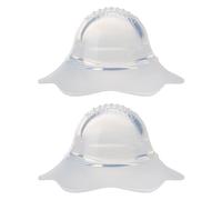 2Pcs/Pair for Silver Silicone Nipple Corrector Petal-Shaped Extractor Invagination Flat Suction Devic