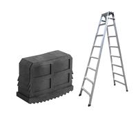 2Pcs/Pair Ladder Rubber End Caps, Ladder Feet Cover, Non Slip Replacement Step Ladder Foot Mat Cushion Sole Black for 57 x 21mm Inner Size Feet