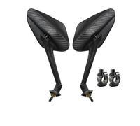 2Pcs/Pair Motorcycle Car&bon Fi&ber Rearview Side Mirror Rotatable 8mm For KY&MCO Xciting 250 300 400 AK550 CT250 CT300 DOWNTOWN(B)