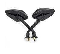 2Pcs/Pair Motorcycle Car&bon Fi&ber Rearview Side Mirror Rotatable 8mm For Piag&gio MP3 Scooter MP3300 MP3500 HPE Sport Custom(A)