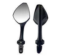 2Pcs/Pair Motorcycle Scooter E-Bike Rearview Electrombile Back Side Convex Motorcycle Side Black