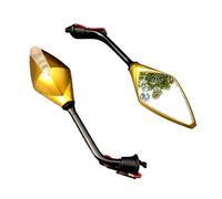 2Pcs/Pair Motorcycle Turn Signals Rearview Mirror Scooter Rear View Mirrors Side Convex 10mm Motorcycle rearview mirror(Gold)
