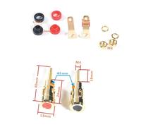 2pcs Pair Professional Horn Terminal Binding Post Horn Plug Wire Terminal Grounding Line