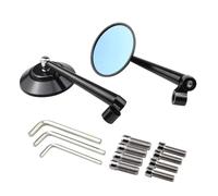 2Pcs/Pair Universial 8mm 10mm Motorcycle Mirror Scooter Rearview Mirrors Back Side Convex Mirror Accessory Material:CNC Impact ABS Plastic Shell Rears Views Mirrors