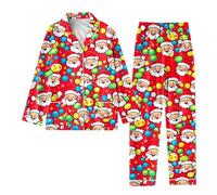 2Pcs Pajamas Set for Women Loungewear Women's Fashionable Casual Long Home Clothes Christmas And Pajama Pants Set Nightwear Outfits (White, M)