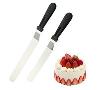 2pcs Palette Kn-IFE Baking Pallet Kn-IFE Icing Spatula for Cake Decorating Angled Spatula Stainless Steel Cake Palette Kn-ives Cake Angled Offset Spatula for Cake Decorating, Pastry and Baking