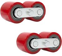 2PCS Pallet Truck Roller Assemblies with 70 x 80mm PU Load Wheels