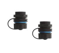 2pcs Panel Mount Coupler for Rv Power Panels, 12v 24v Dc | Ip65 Weather-sealed Feed-through, Snap Lock Bulkhead Design, Waterproof Dust Cap Included