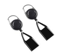 2Pcs Pants Lighter Clip, Black Retractable Lighter Belt, Anti Lost Retractable Lighter Cover, Keychain Belt, Lighter Leash for Fishing Hiking, Lighter Protective Cover for Camping,Lighter Leash