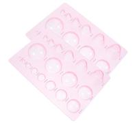 2pcs Paper Quilling Tool for DIY 3d Crafts Half Sphere Plastic Pink