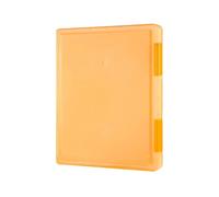 2pcs Paper Storage Organizer Simplicity Box Document Dust Proof Clear Information File Office Supply(Orange)