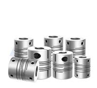 2pcs Parallel Line Coupling LT D19L25Motor Flexible Shaft Coupler Aluminum Alloy Connection Encoder 3D Printer Groove Cardan(LT-D-D19L25 6X8)