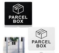 2PCS Parcel Box Sticker, Parcel Box Sign, Parcel Box for Outdoor Package Delivery and Secure Receiving for Simple Application