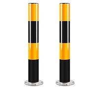 2pcs Parking Ber Driveway Garage Parking Posts, Strong And resilient Steel Parking Bollards, Parking Cones For Commercial Or Private Use