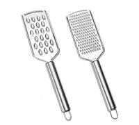 2Pcs Parmesan Cheese Grater, Graters for Kitchen, Mini Cheese Grater, Carrot Hand Grater, Fine Grater with Handle and Hanging Hole, for Chocolate, Vegetables, Fruits, Ginger and Garlic