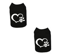 2pcs Party Dog Cloth Pet Vest Pet Clothes Pet Summer Costume Dog Vest Cloth (Blackx2pcs Mx2pcs)