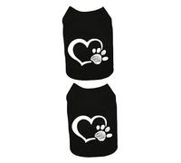 2pcs Party Dog Cloth Pet Vest Pet Clothes Pet Summer Costume Dog Vest Cloth (Blackx2pcs XXLx2pcs)
