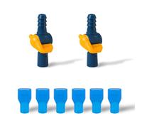 2pcs Pass-Through Hose Connectors and 6pcs Bite Valve Replacements Set for Camelbak, Mouthpiece Replacements for Camelbak Accessories Replacement for Camelbak Tube Hydration Bladder