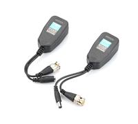 2PCS Passive Video Data Power Balun Connectors with Pure Copper BNC RJ45 Connector for AHD CVI TVI 1080P Cameras