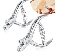2Pcs Pattern Notcher for Fabric,Stainless Steel Pattern Notcher Sewing Leather Tailor Pliers Pattern Marking Tool for Fabric Tailor Sewing