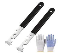 2PCS Paving Slab Removal Tool with Hexagonal Wrench and Micro-Toothed Joint Scraper for Garden Replacement Brick Pry for Blocks(Set-B)
