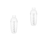 2pcs PC Shaker Cup with Scale for Hot and Cold Drinks | Sealed Lid, Thick Anti Scalding Build, Polished Smooth Surface, for Home Bars and Milk Tea Preparation